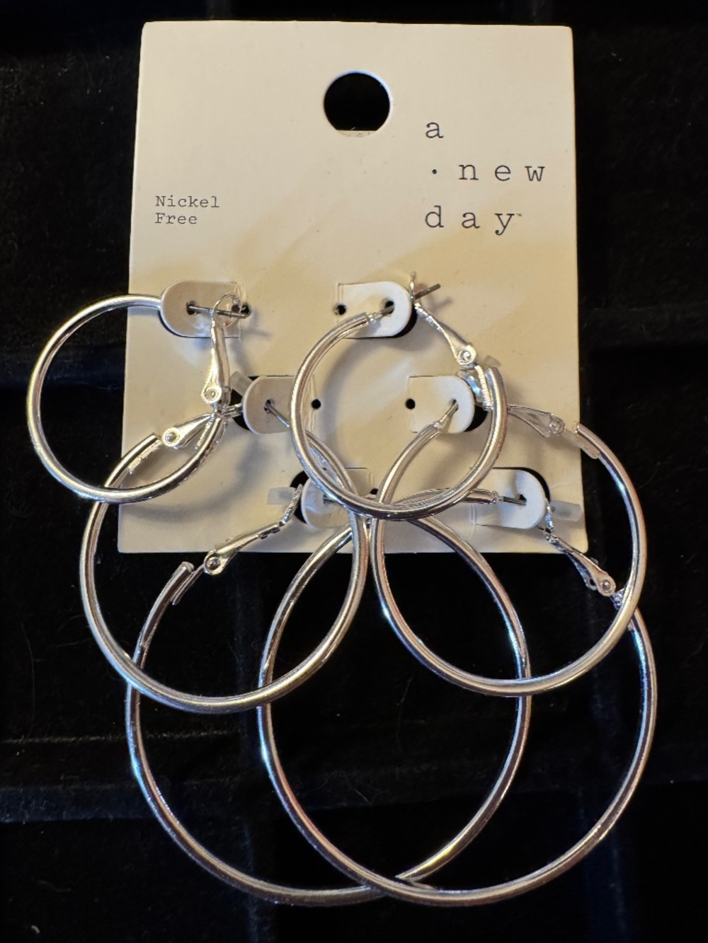 Target A New Day Earrings Set of 3 Large Hoops